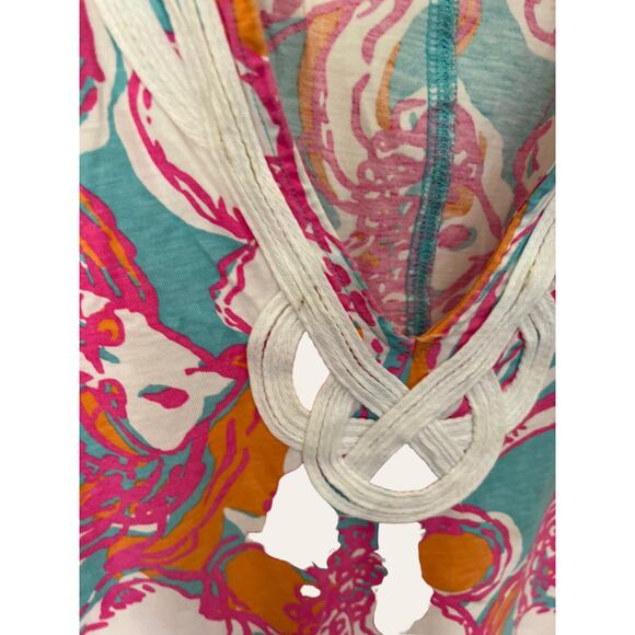 Lilly Pulitzer Pink Brewster Floral Print Short Sleeve Mini Dress Size XS - Picture 8 of 9